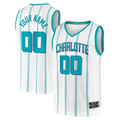 tocy Custom C.Hornets  White Fast Break Custom Replica Jerseys - Association Edition