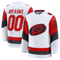 Tocy Custom C.Hurricanes White Away Premium Stitched Jerseys