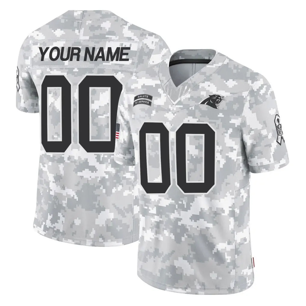 tocy Custom C.Panthers Arctic Camo Salute to Service Limited Game Any Name & Numbers Stitched Jerseys