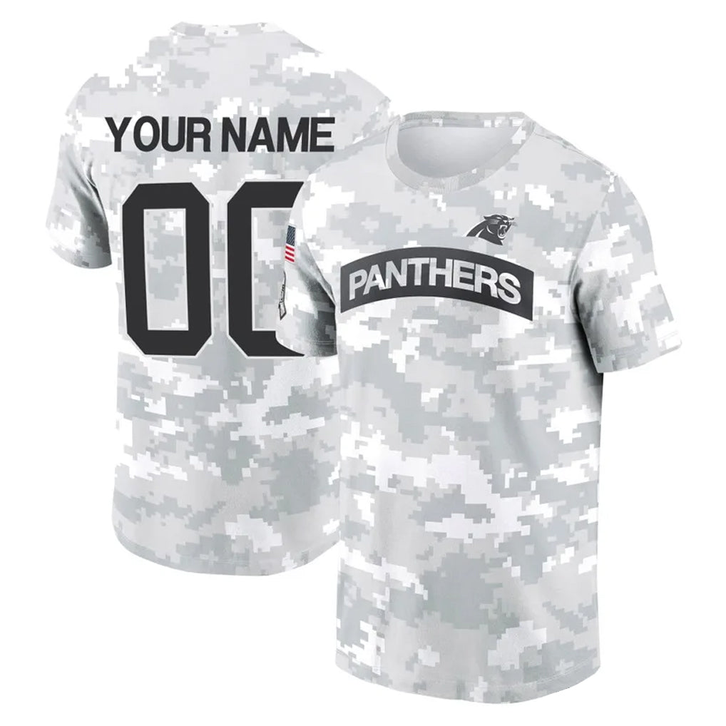 tocy Custom C.Panthers Arctic Camo Salute to Service T-Shirt Hoodies Any Name & Numbers Stitched Jerseys