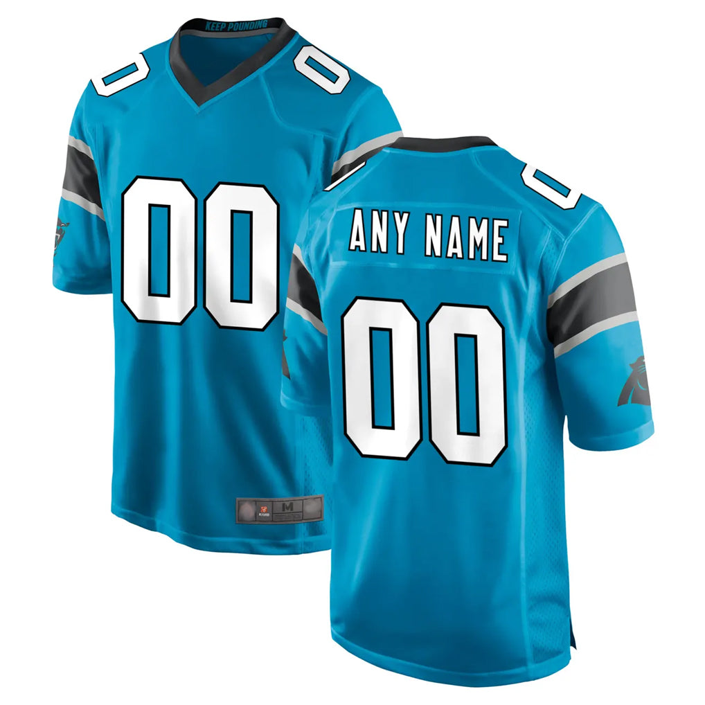 tocy Custom C.Panthers Blue Game Any Name & Numbers Stitched Jerseys