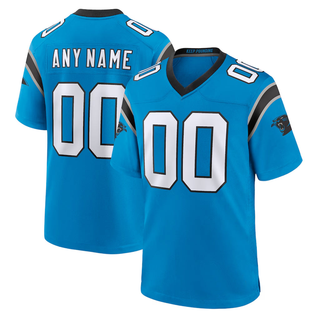 tocy Custom C.Panthers Blue Home Game Any Name & Numbers Stitched Jerseys