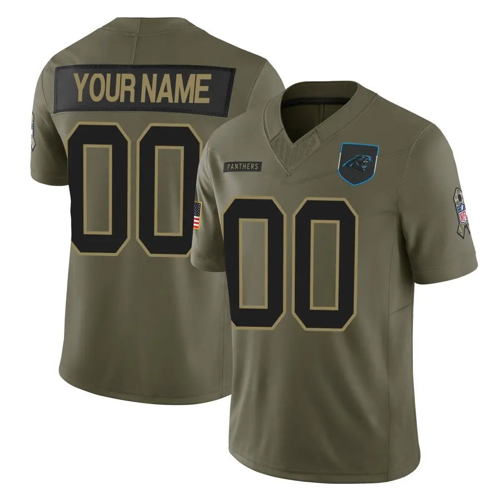 tocy Custom C.Panthers Olive 2025 Salute to Service Limited Home Game Any Name & Numbers Stitched Jerseys