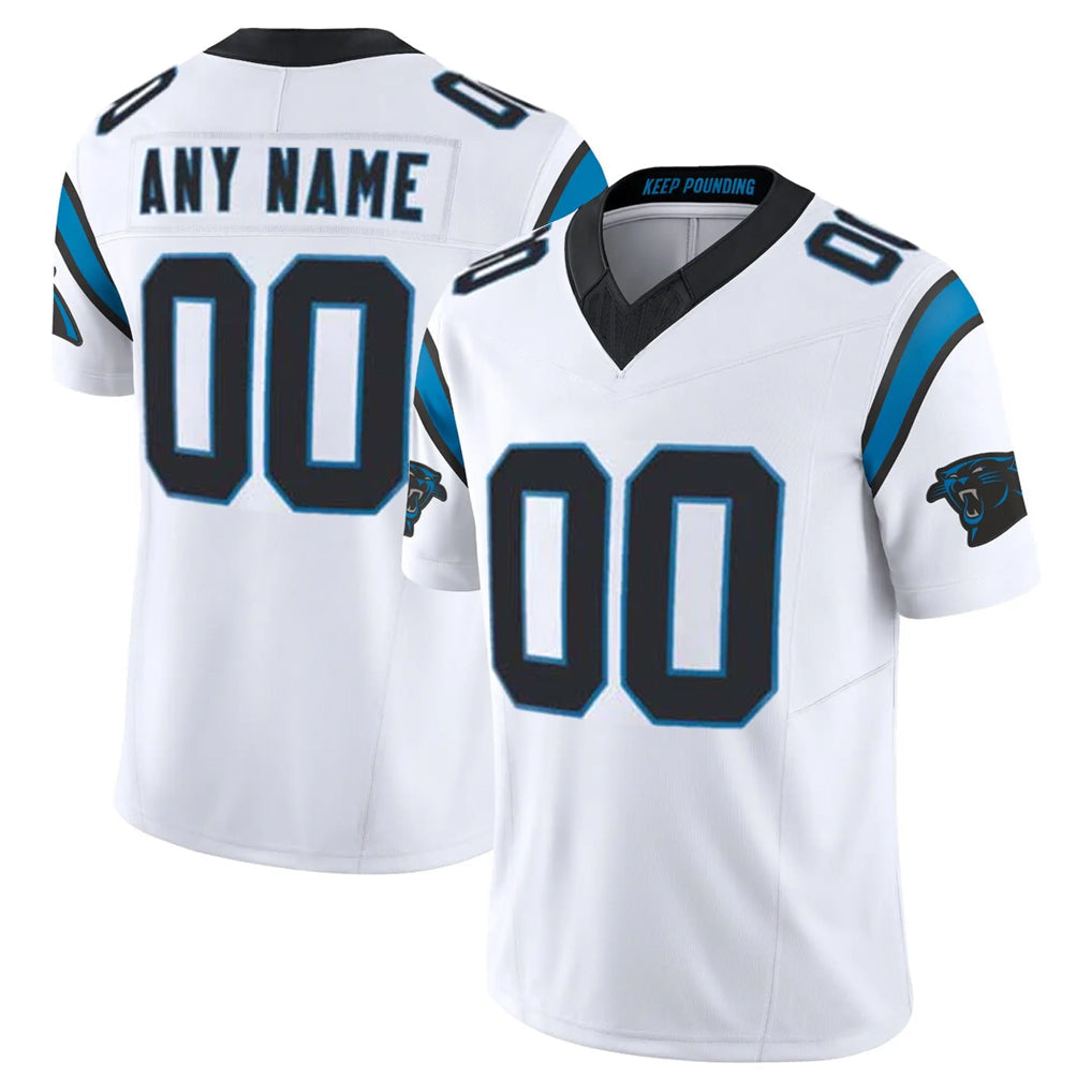 tocy Custom C.Panthers White Vapor F.U.S.E. Limited Home Game Any Name & Numbers Stitched Jerseys