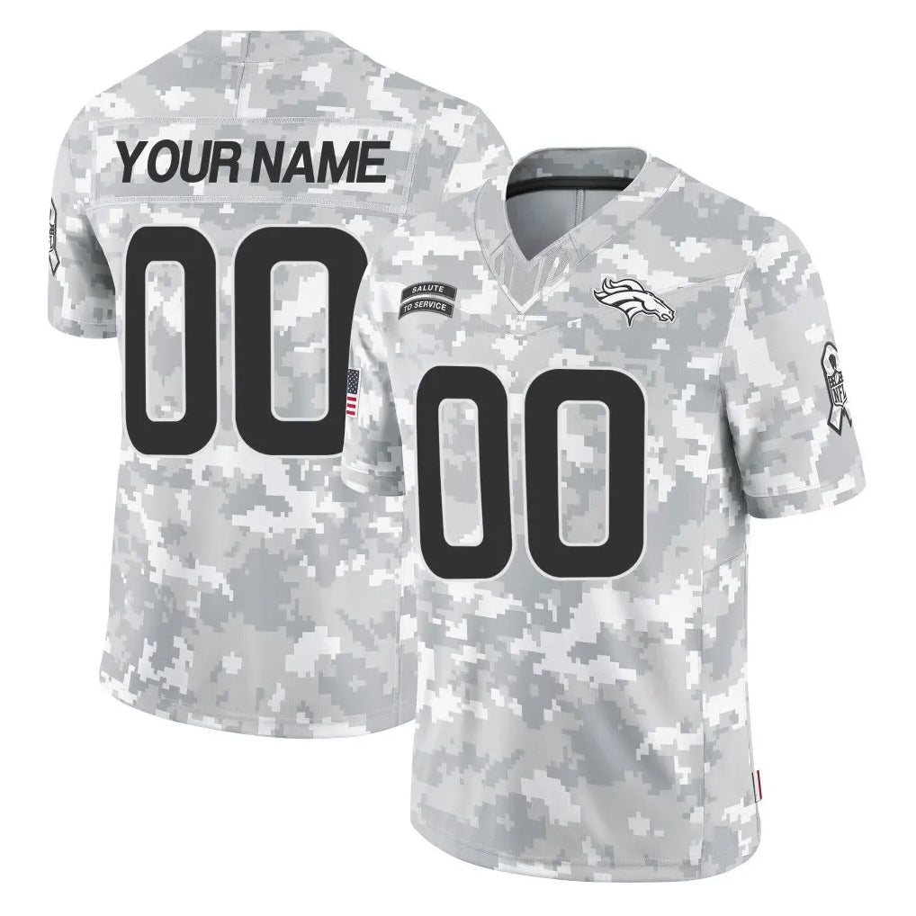 tocy Custom D.Broncos Arctic Camo Salute To Service Limited Any Name & Numbers Stitched Jerseys
