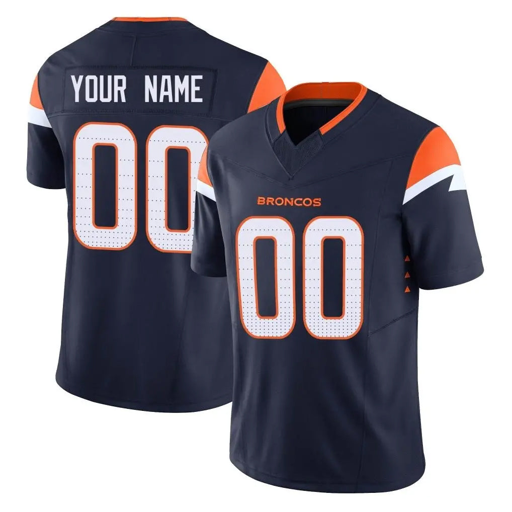tocy Custom D.Broncos Navy Limited Vapor F.U.S.E. Home Game Any Name & Numbers Stitched Jerseys