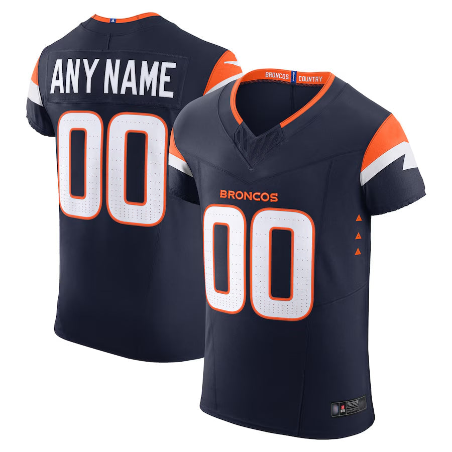 tocy Custom D.Broncos Navy Vapor F.U.S.E. Elite Stitched Jerseys
