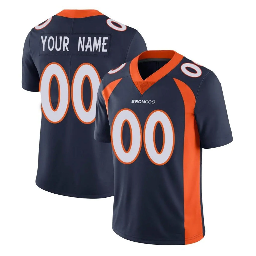 tocy Custom D.Broncos Navy Vapor Untouchable Limited Game Any Name & Numbers Stitched Jerseys
