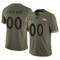 tocy Custom D.Broncos Olive Salute To Service Limited Any Name & Numbers Stitched Jerseys