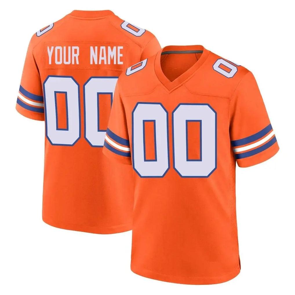 tocy Custom D.Broncos Orange Alternate Collection Throwback Game Any Name & Numbers Stitched Jerseys