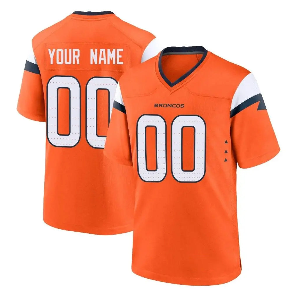 tocy Custom D.Broncos Orange Home Game Any Name & Numbers Stitched Jerseys