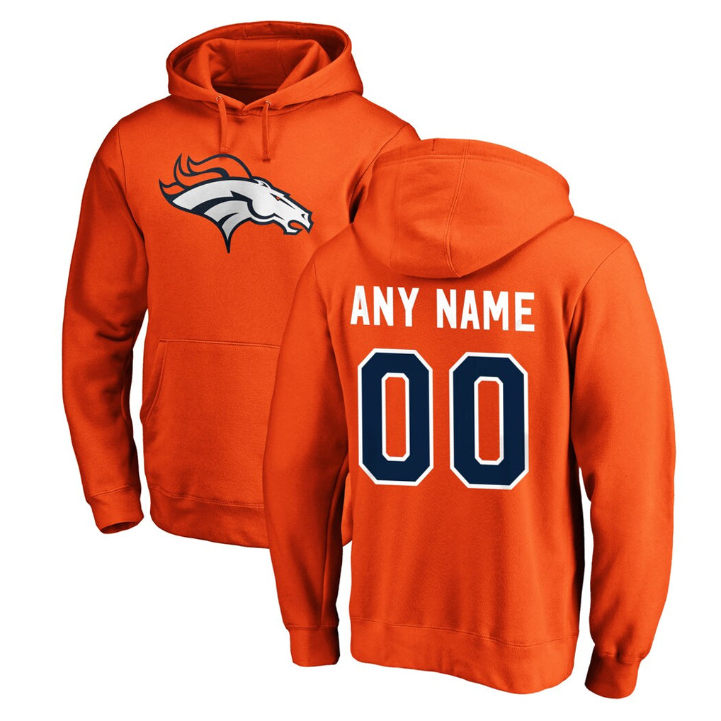 tocy Custom D.Broncos Orange Pullover Hoodie Limited Any Name & Numbers Stitched Jerseys