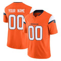 tocy Custom D.Broncos Orange Vapor F.U.S.E. Limited Home Game Any Name & Numbers Stitched Jerseys