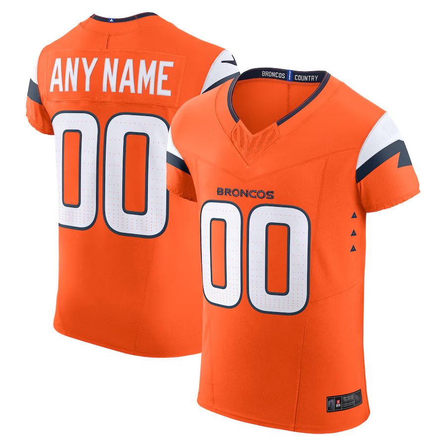 tocy Custom D.Broncos Vapor F.U.S.E. Elite Orange Stitched Jerseys