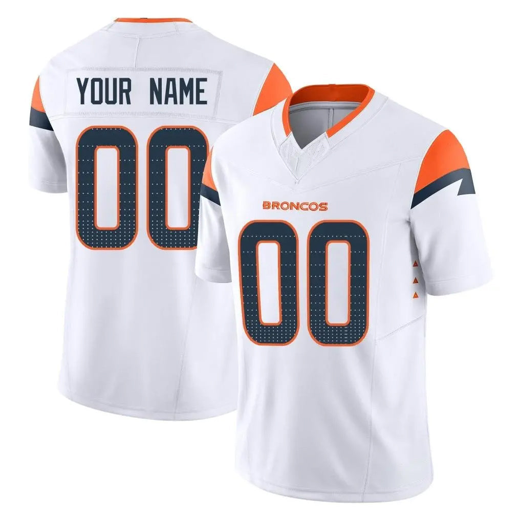 tocy Custom D.Broncos White Limited Vapor F.U.S.E. Home Game Any Name & Numbers Stitched Jerseys