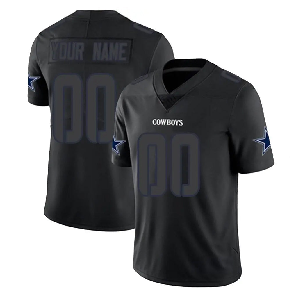 tocy Custom D.Cowboys Black Impact Limited Home Game Any Name & Numbers Stitched Jerseys