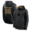 tocy Custom D.Cowboys Black Salute to Service Pullover Hoodies Limited Any Name & Numbers Stitched Jerseys