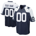 tocy Custom D.Cowboys Navy-White Alternate Home Game Any Name & Numbers Stitched Jerseys