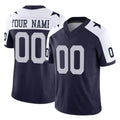 tocy Custom D.Cowboys Navy-White Limited Alternate Vapor F.U.S.E. Home Game Any Name & Numbers Stitched Jerseys