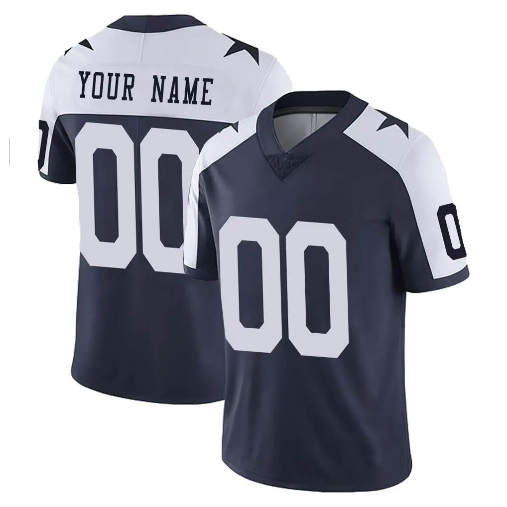 tocy Custom D.Cowboys Navy-White Limited Alternate Vapor Untouchable Home Game Any Name & Numbers Stitched Jerseys