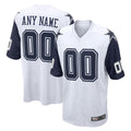 tocy Custom D.Cowboys White-Navy Home Game Any Name & Numbers Stitched Jerseys