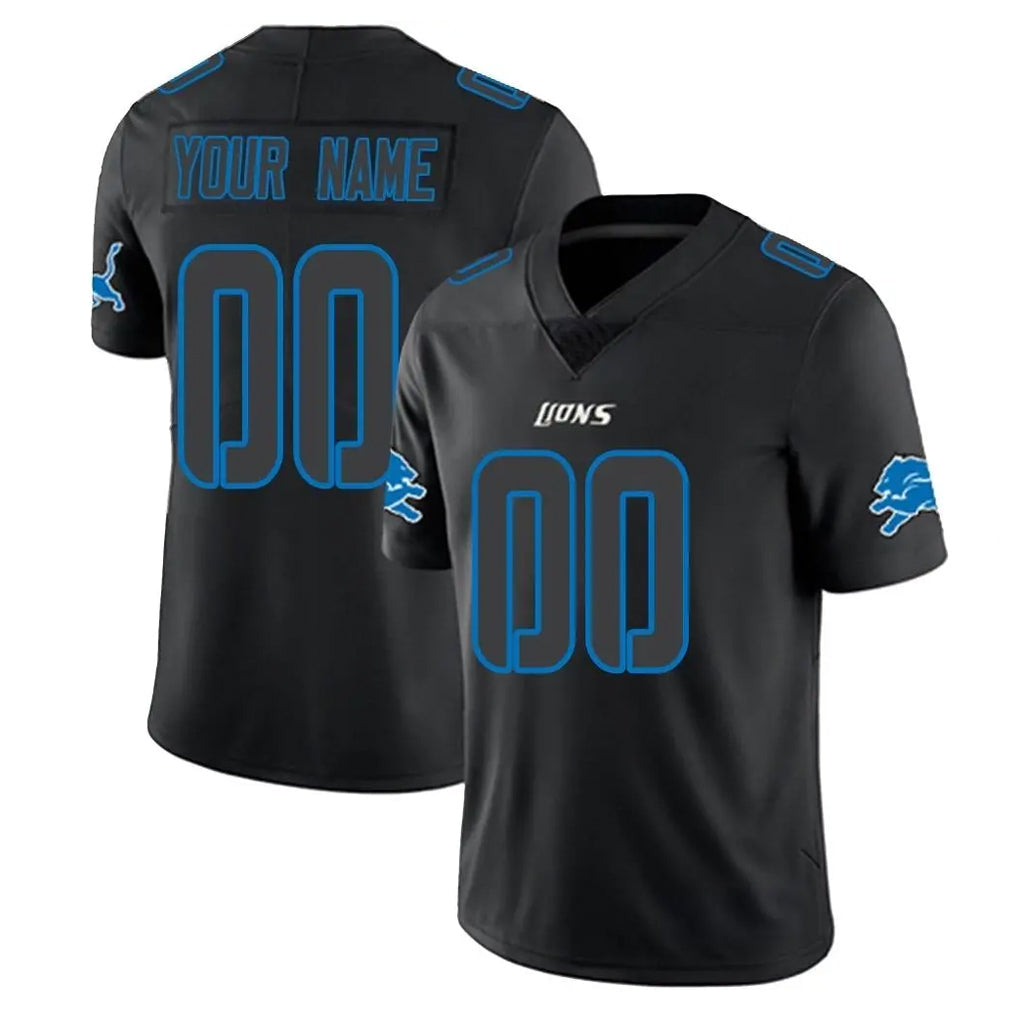 tocy Custom D.Lions Black Impact Limited Home Game Any Name & Numbers Stitched Jerseys