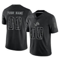 tocy Custom D.Lions Black Reflective Limited Home Game Any Name & Numbers Stitched Jerseys