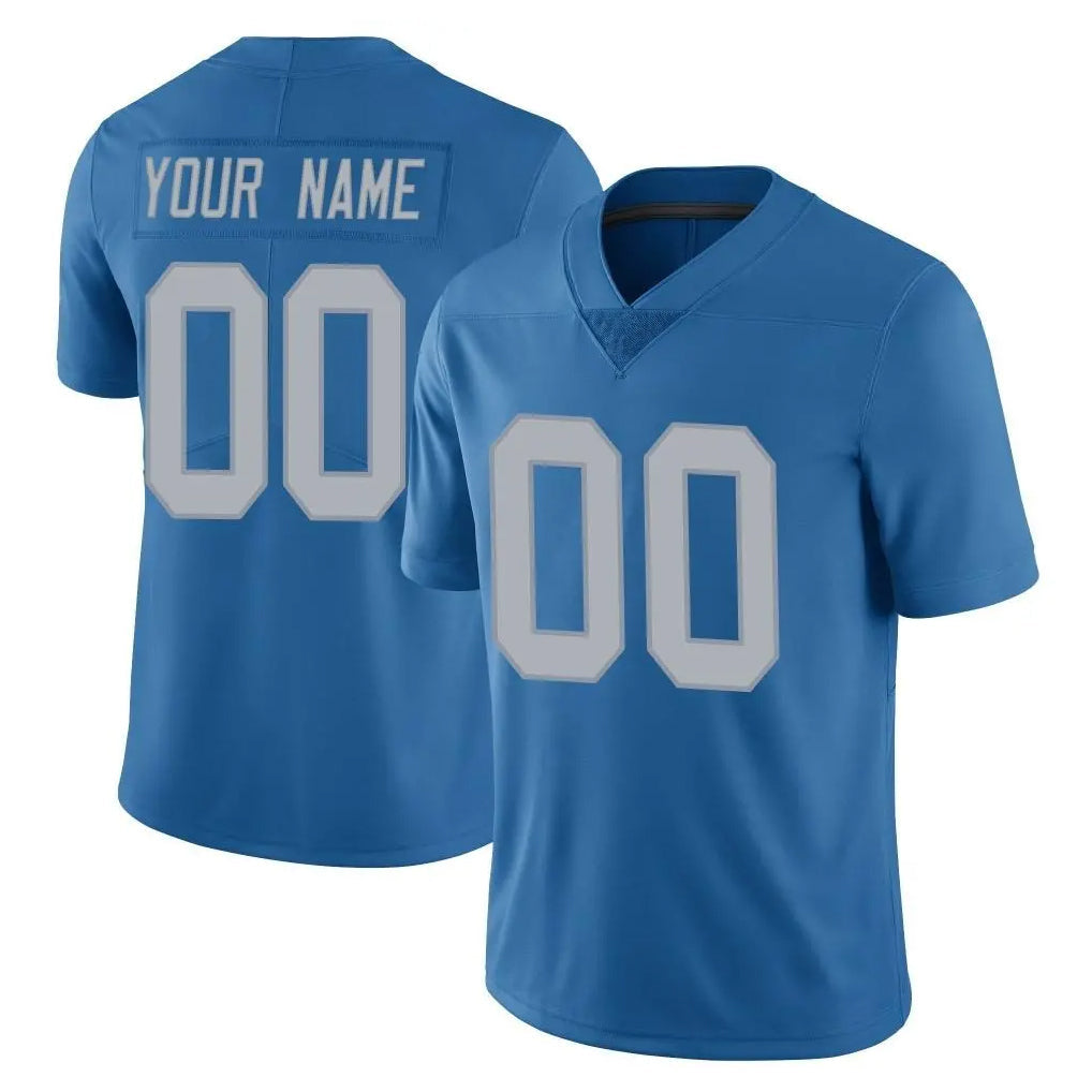 tocy Custom D.Lions Blue Limited Throwback Vapor Untouchable Any Name & Numbers Stitched Jerseys