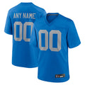 tocy Custom D.Lions Blue Limted Game Alternate Stitched Jerseys