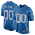 tocy Custom D.Lions Blue Replica Game Alternate Stitched Jerseys