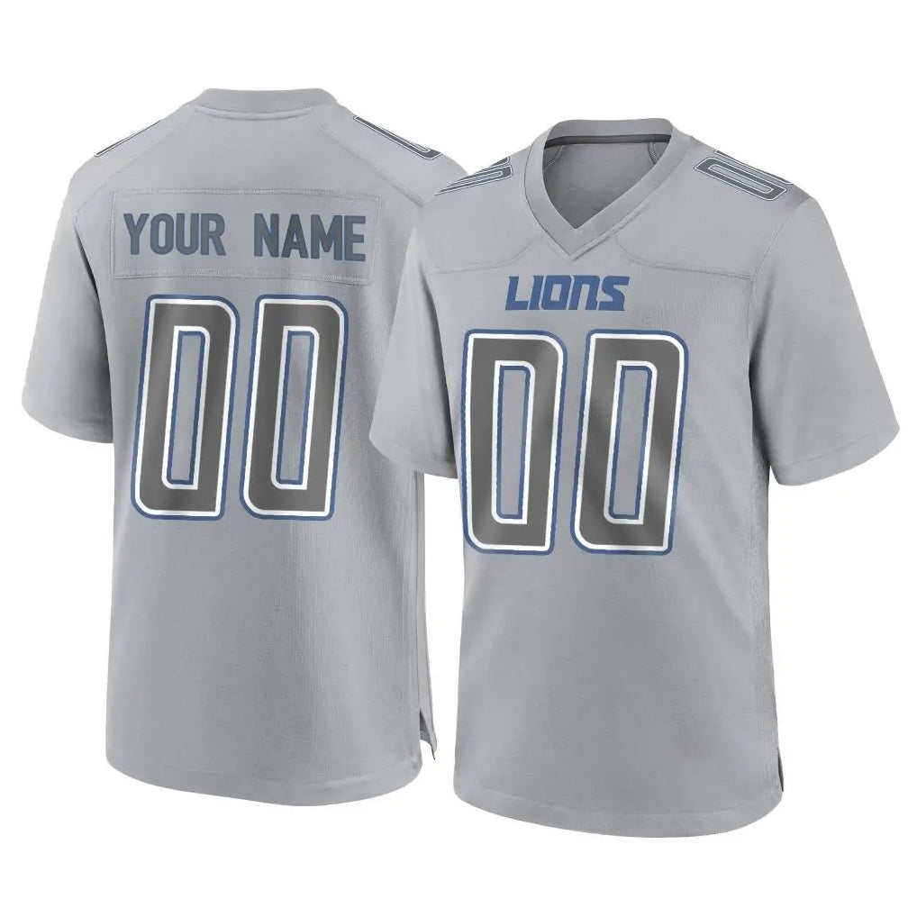 tocy Custom D.Lions Gray Atmosphere Fashion Home Game Any Name & Numbers Stitched Jerseys