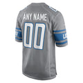 tocy Custom D.Lions Gray Replica Game Stitched Jerseys