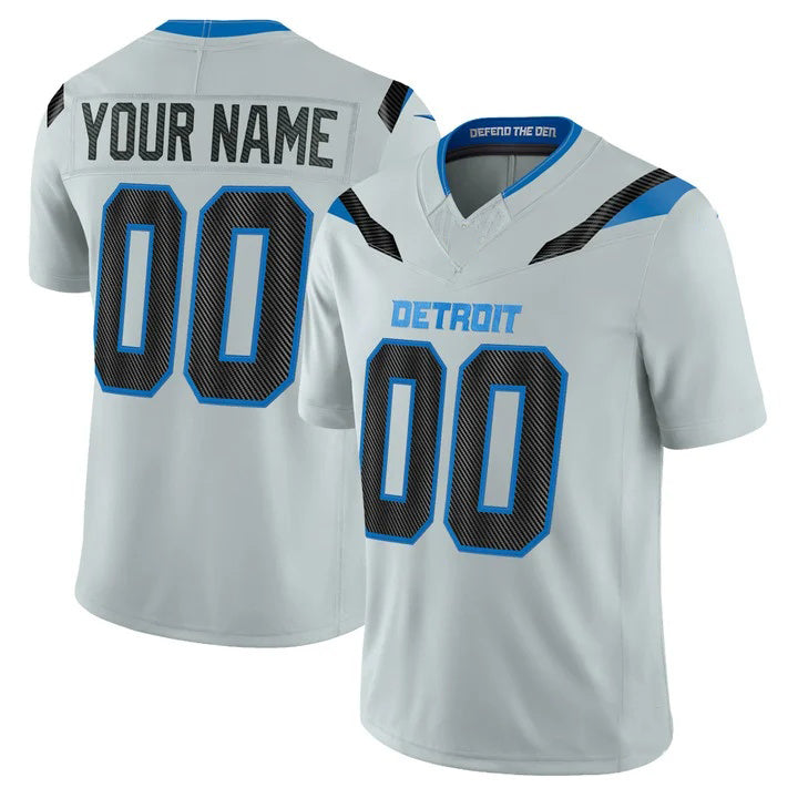 Tocy Custom D.Lions Silver 2026 Rivalries Vapor Limited Jersey - All Stitched