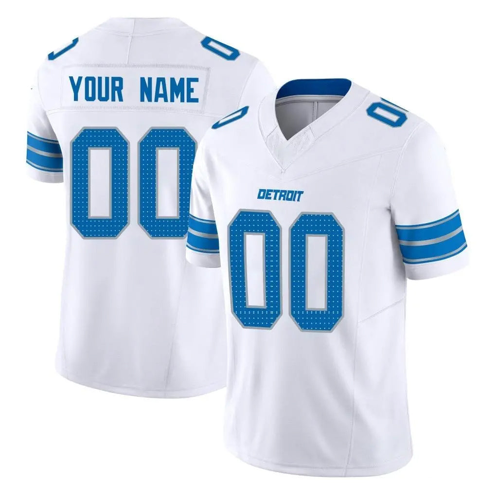 tocy Custom D.Lions White Limited Vapor F.U.S.E. Alternate Home Game Any Name & Numbers Stitched Jerseys