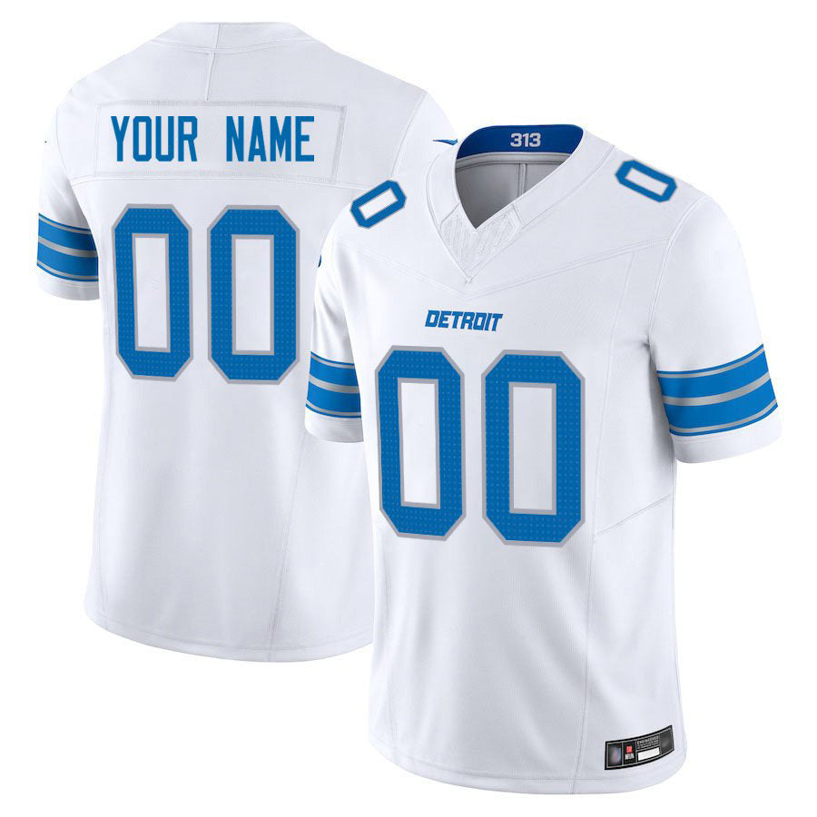 tocy Custom D.Lions White Vapor F.U.S.E. Limited Elite Stitched Jerseys