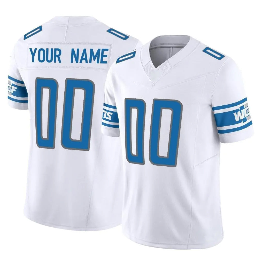 tocy Custom D.Lions White Vapor F.U.S.E. Limited Home Game Any Name & Numbers Stitched Jerseys