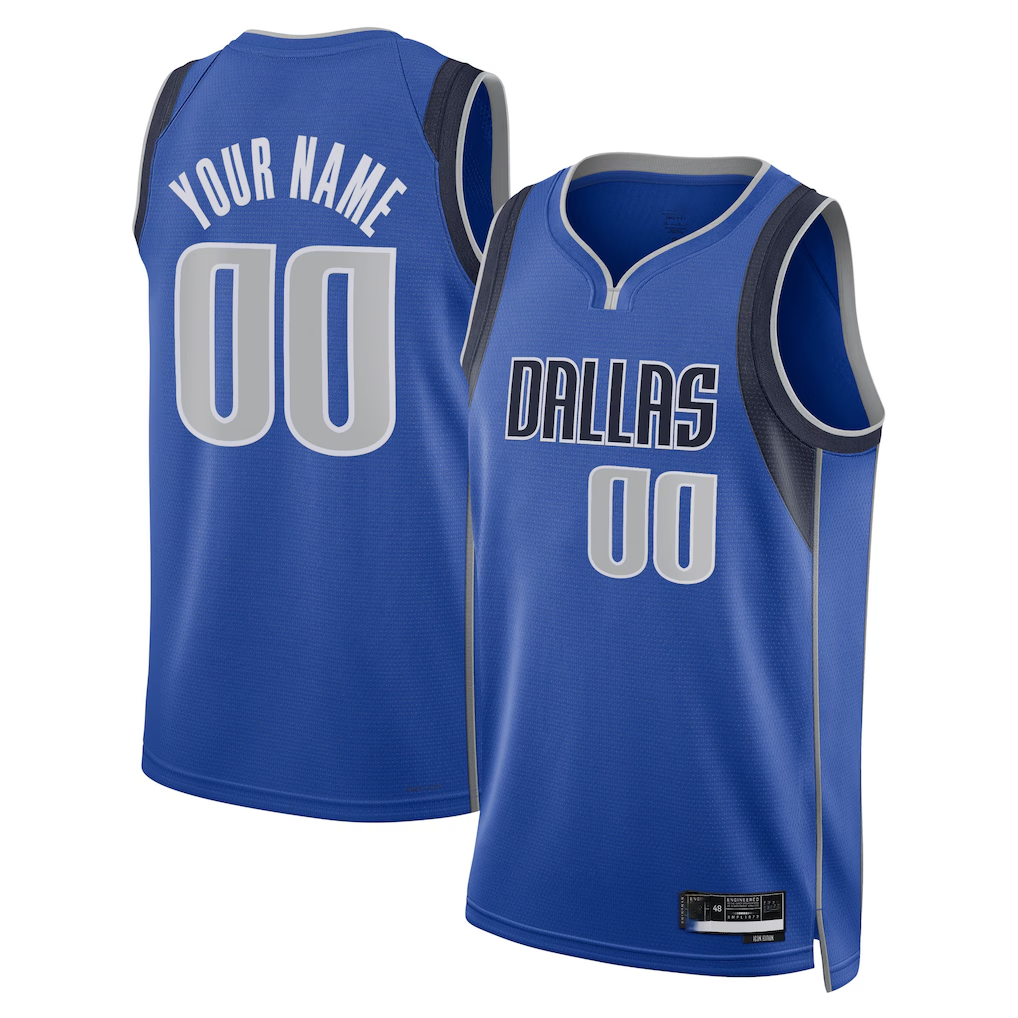 tocy Custom D.Mavericks Blue Swingman Jerseys - Icon Edition