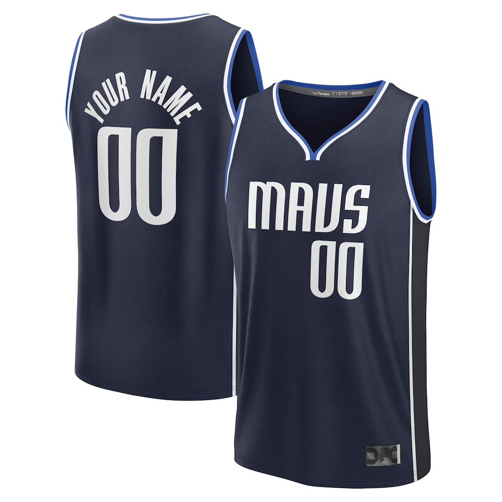 tocy Custom D.Mavericks Navy Fast Break Jerseys - Statement Edition