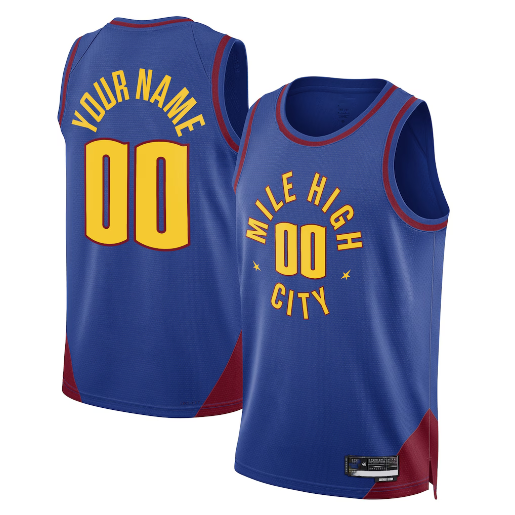 tocy Custom D.Nuggets Blue 2022-23 Swingman Jerseys - Statement Edition