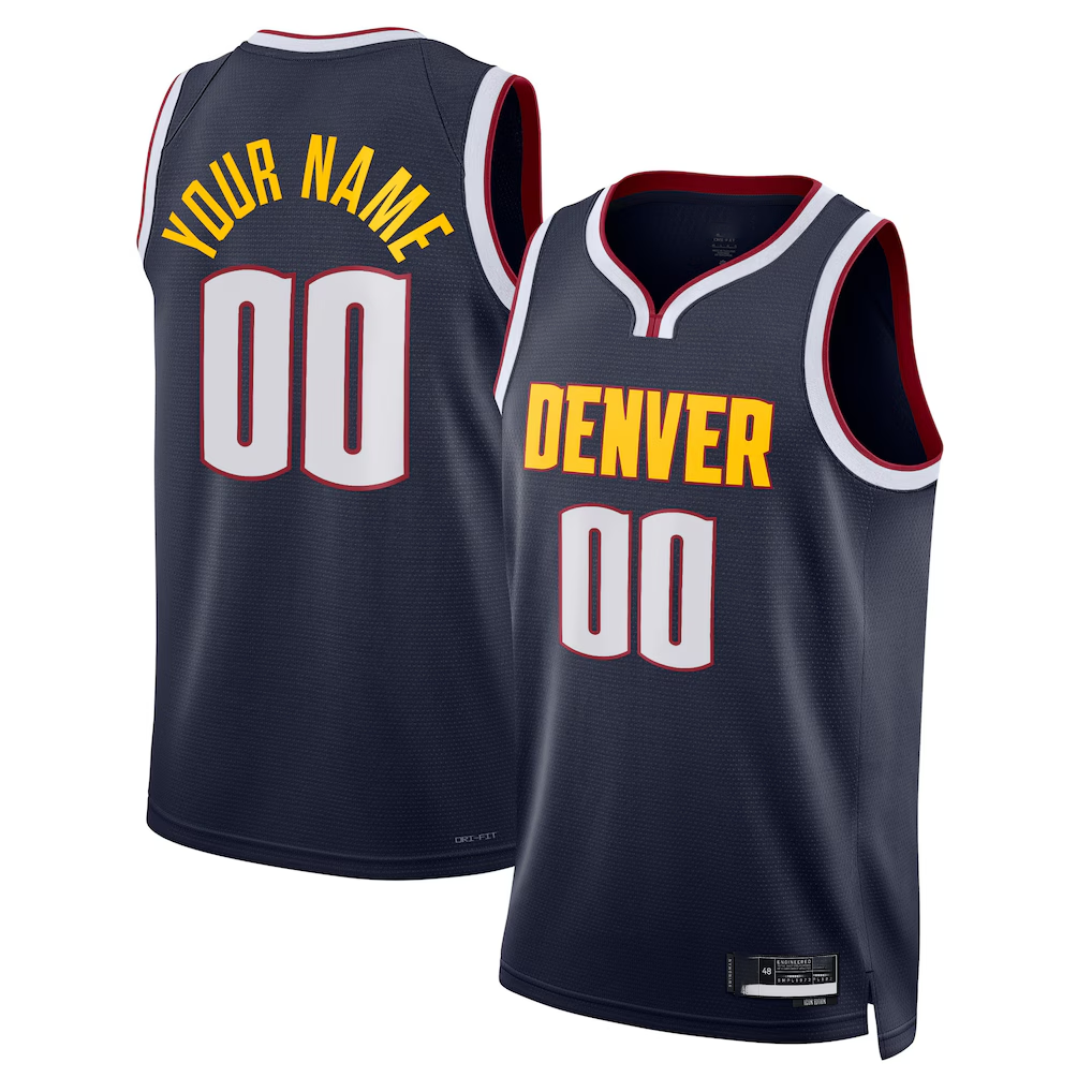 tocy Custom D.Nuggets Navy Swingman Jerseys - Icon Edition