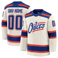 Tocy Custom E.Oilers Light Beige Alternate Premium Jerseys