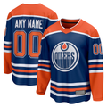 Tocy Custom E.Oilers Royal Home Breakaway Jerseys