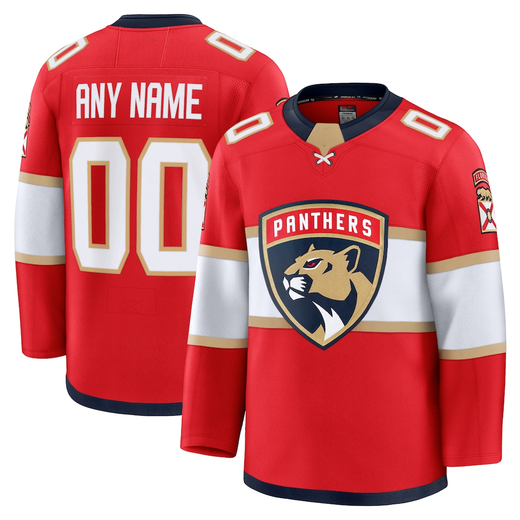 Tocy Custom F.Panthers Red Home Premium Jerseys