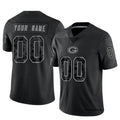 tocy Custom GB.Packers Black REFLECTIVE Limited Stitched Jerseys