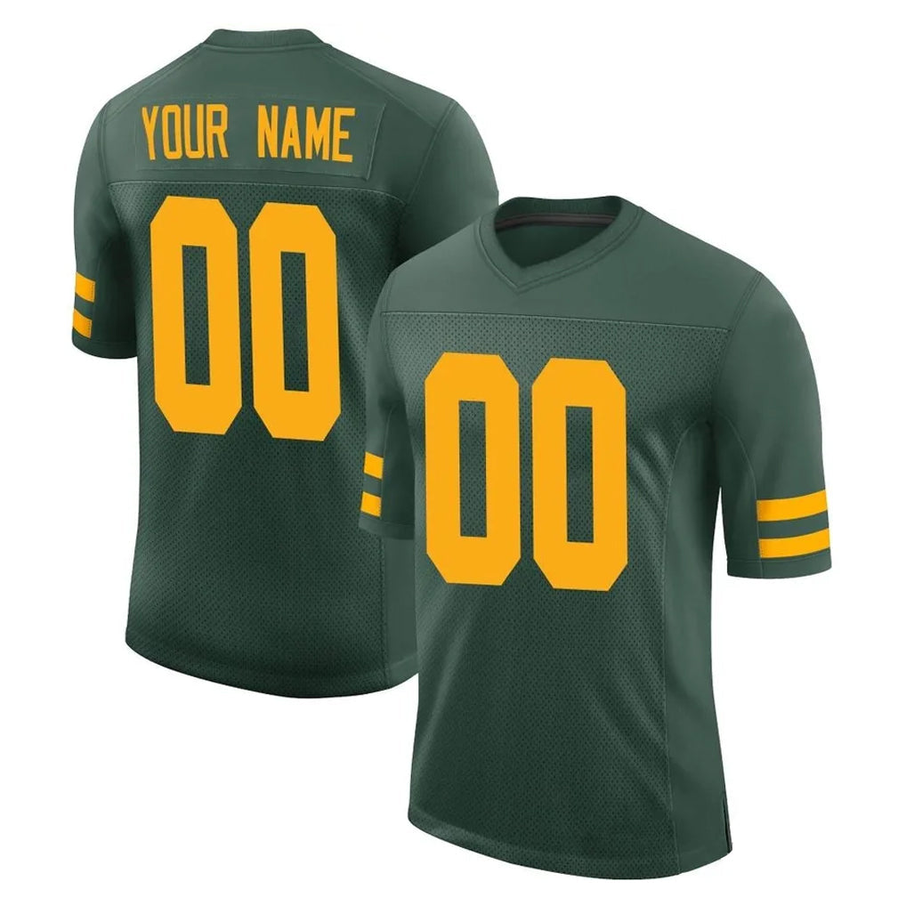 tocy Custom GB.Packers Green Alternate Vapor Home Game Any Name & Numbers Stitched Jerseys
