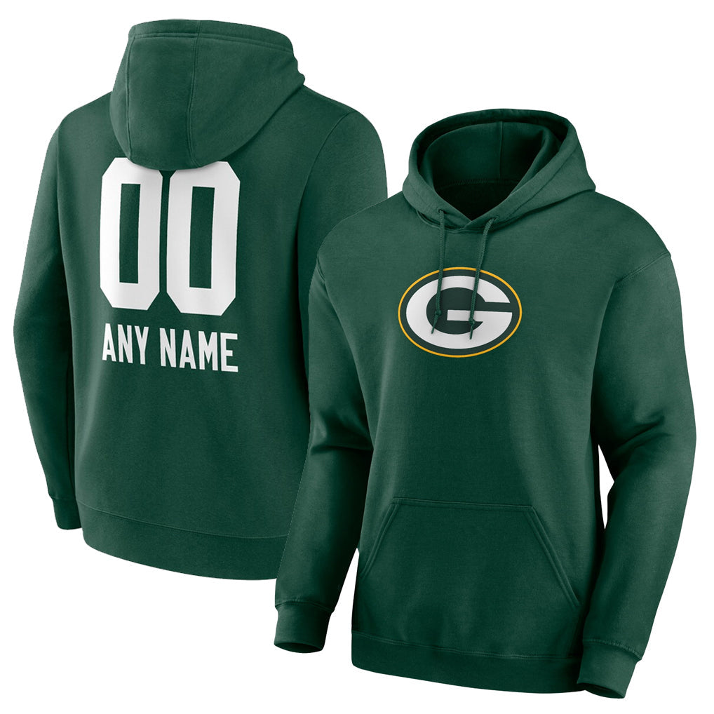 tocy Custom GB.Packers Green Logo Pullover Hoodies Limited Game Any Name & Numbers Stitched Jerseys