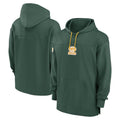 tocy Custom GB.Packers Green Sideline Pullover Hoodie Stitched Jerseys