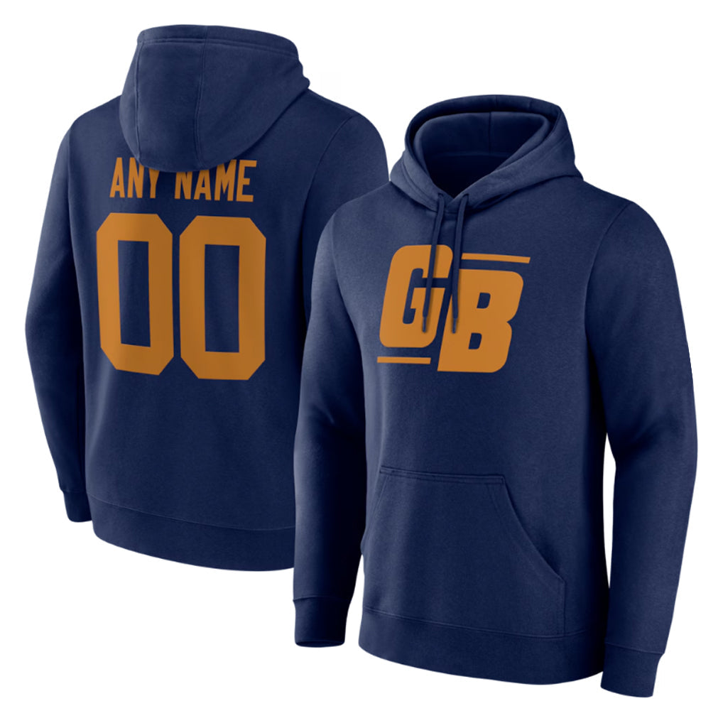 tocy Custom GB.Packers Navy The 1923 Classic Pullover Hoodies Limited Game Any Name & Numbers Stitched Jerseys