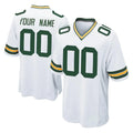 tocy Custom GB.Packers White Home Game Any Name & Numbers Stitched Jerseys