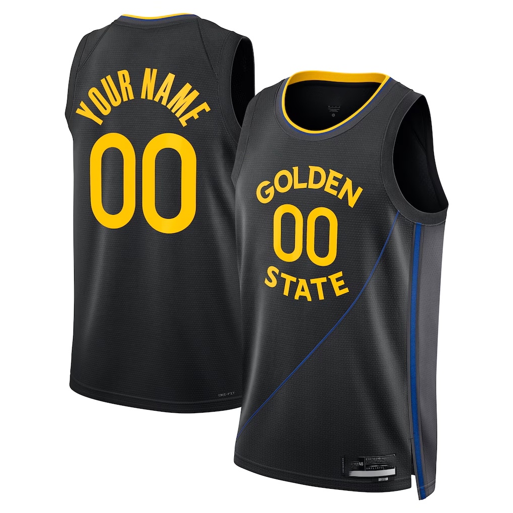 tocy Custom G.State Warriors Black 2024-25 Swingman Jerseys - Statement Edition